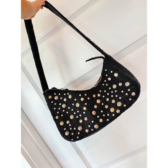 Anthropologie Handbags - Anthropologie Asymmetrical Beaded Shoulder Bag
